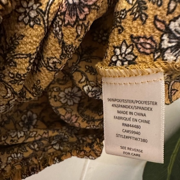 Love First Boho Off the Shoulder Mustard Crop Top, Size Small - Picture 16 of 16